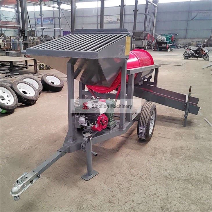 Small Mobile Gold Washing Drum Screen