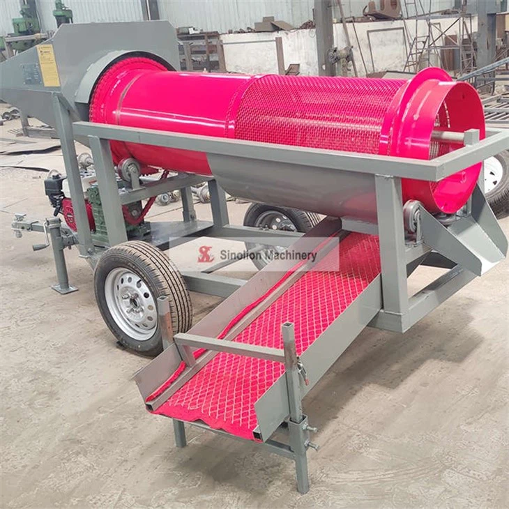 Small Mobile Gold Washing Drum Screen